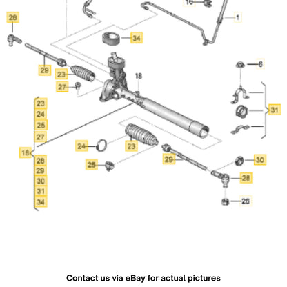 2011–2017 VW Jetta Hydraulic Power Steering Rack Used OEM 5C1422055D