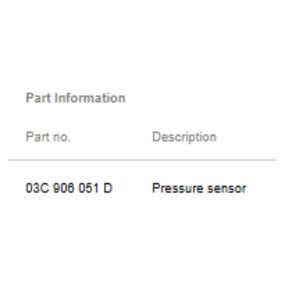 2012–2018 Audi A6 Fuel Rail Pressure Sensor Used OEM 03C906051D