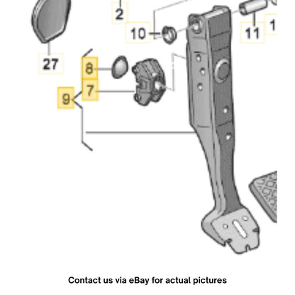 2010–2018 VW Jetta Brake Pedal Assembly with Bracket Used OEM 1K1723142F