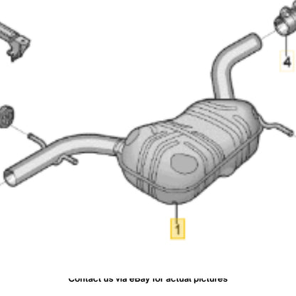 2011–2015 VW Jetta Exhaust Muffler Used OEM 5C6253209C