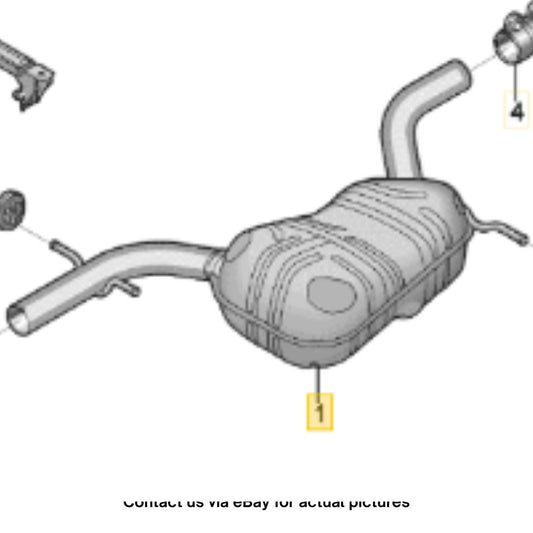 2011–2015 VW Jetta Exhaust Muffler Used OEM 5C6253209C