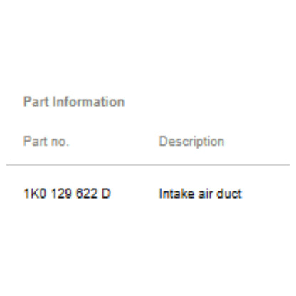 2011–2015 VW Jetta Engine Air Intake Resonator Used OEM 1K0129622D