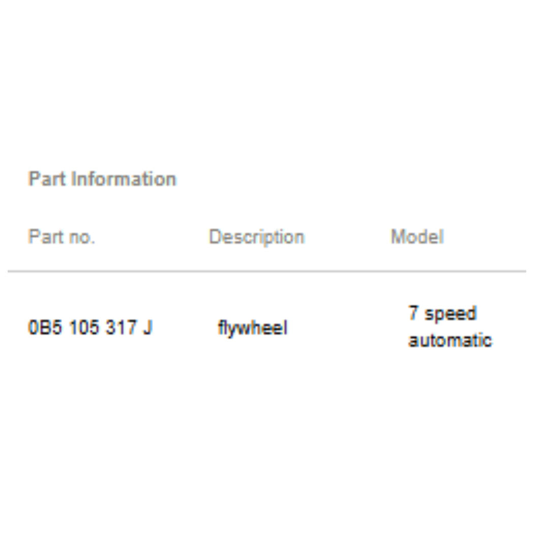 2008-2015 Audi Dual-Mass Flywheel 0B5 DL501 DSG Used OEM 0B5105317J