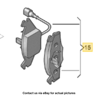 2011–2015 VW Jetta Front Brake Pads Used OEM 1K0698151A