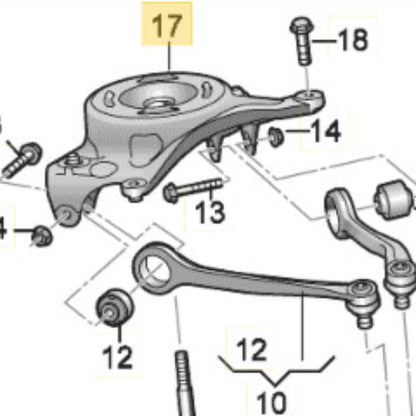 2010-2012 Audi A4 Front Left Strut Mount OEM 8K0412391F