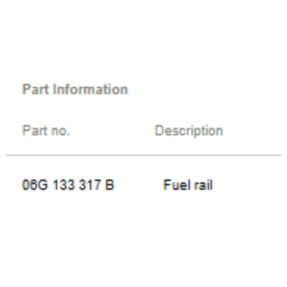 2011–2015 VW Jetta Fuel Rail Used OEM 06G133317B