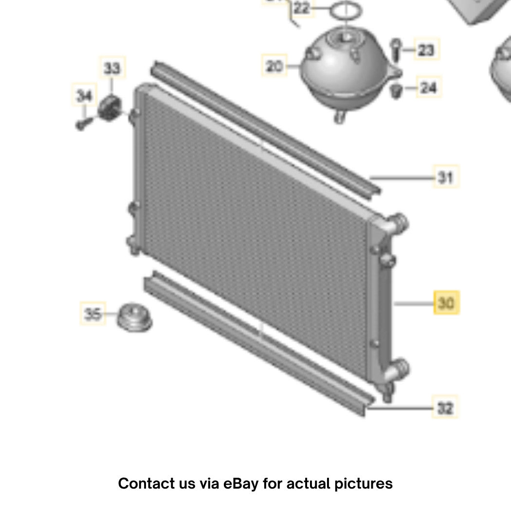 2012 VW Jetta Radiator Used OEM 5C0121251E