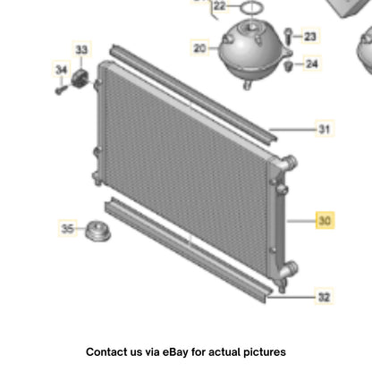 2012 VW Jetta Radiator Used OEM 5C0121251E