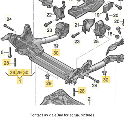 2012-2018 Audi A6 Suspension Subframe Used OEM 4G0399315L