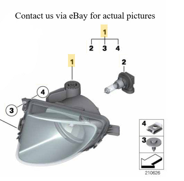 2011–2016 BMW 520i Right Fog Light Glass Lens USED OEM 63177216888