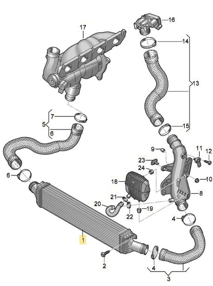 2010-2012 AUDI A4 TURBO INTERCOOLER PIPE USED OEM 8K0145673AJ