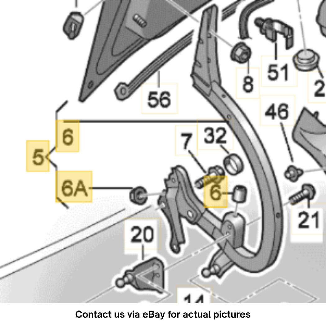2012–2018 Audi A6 / S6 / A7 Deck Lid Hinge (Left, Rear) used OEM 4G5827301B