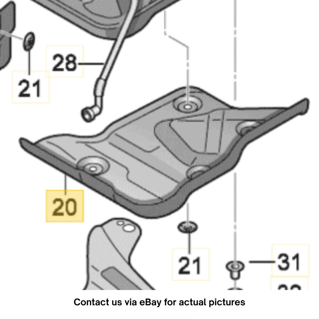 2012–2018 Audi A6 Rear Left Fuel Tank Heat Shield Used OEM 4G0201308C