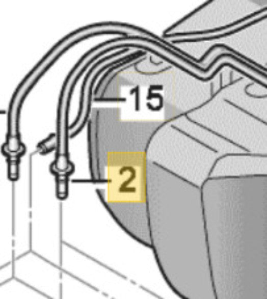 2011–2015 VW Jetta Fuel Return Line Used OEM 1K0201294B
