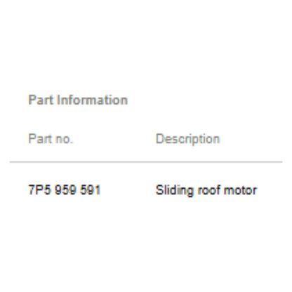 2012–2018 Audi A6 Sunroof Motor Used OEM 7P5959591