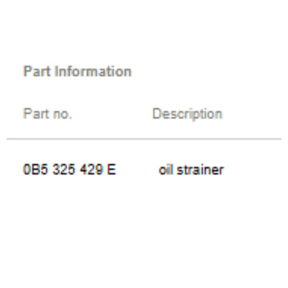 2010–2018 Audi A4/A5/A6/A7 DSG Transmission Filter Used OEM 0B5325429E