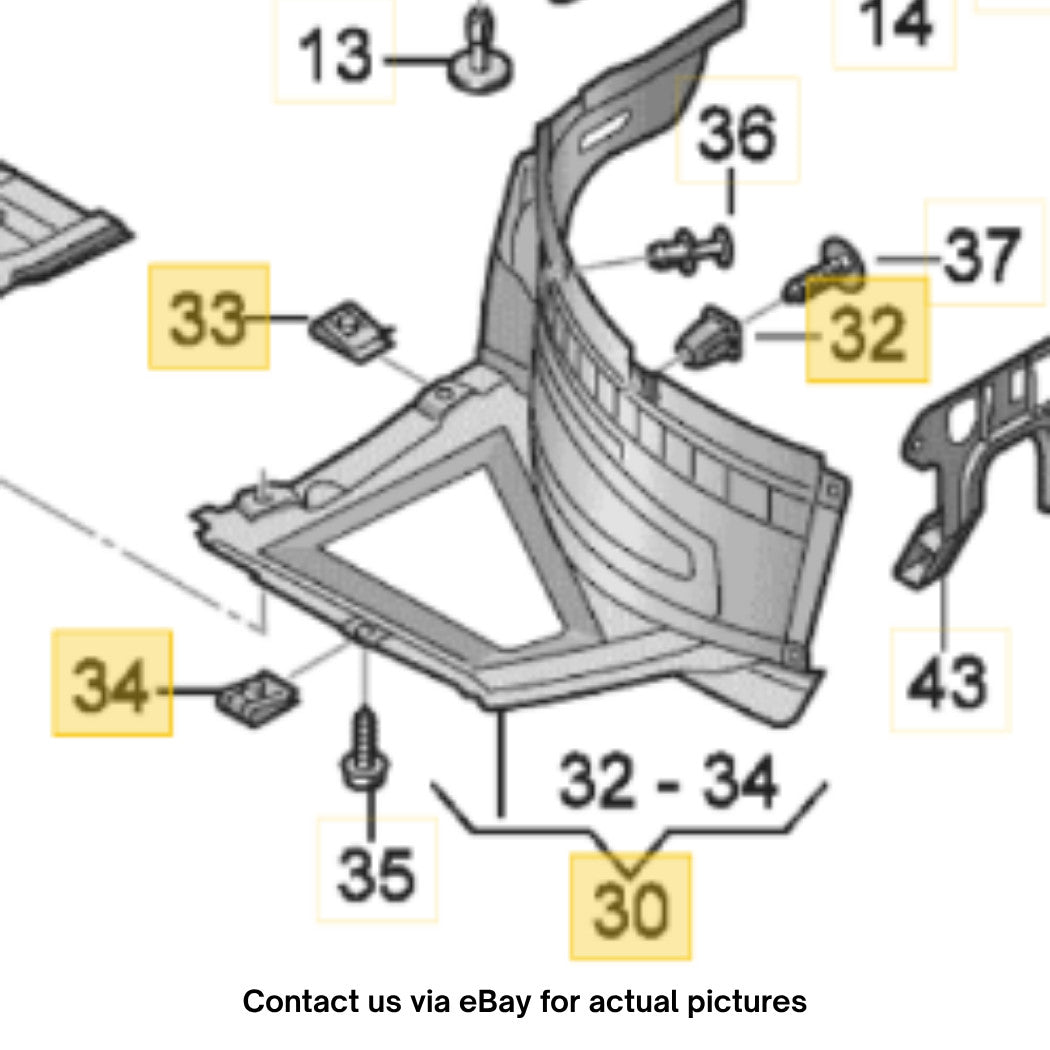 2014 Audi A6 Left Front Radiator Support Baffle Used OEM 4G0853887C