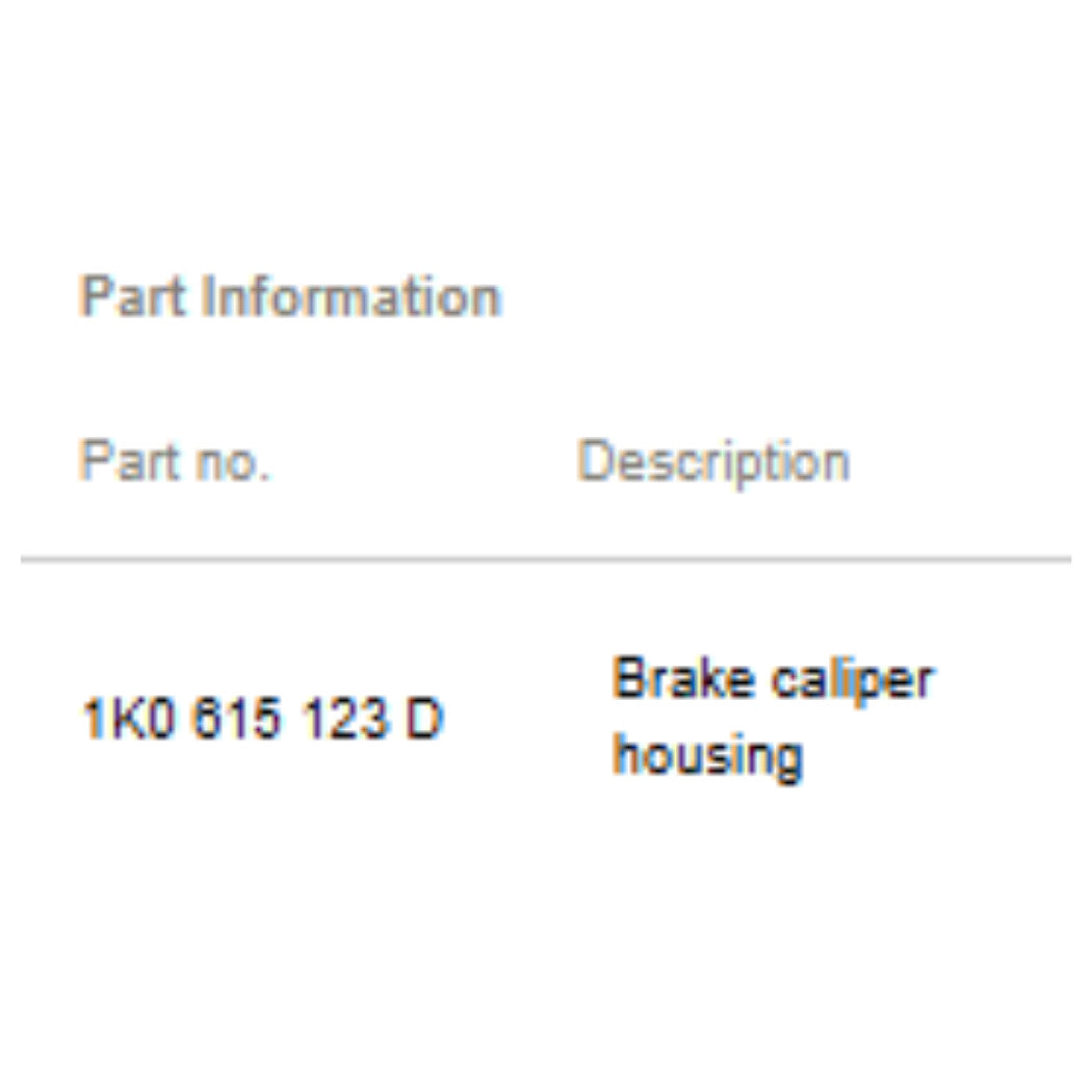 2011–2015 VW Jetta Front Disc Brake Caliper Used OEM 1K0615123D