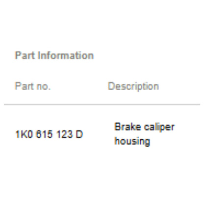 2011–2015 VW Jetta Front Disc Brake Caliper Used OEM 1K0615123D
