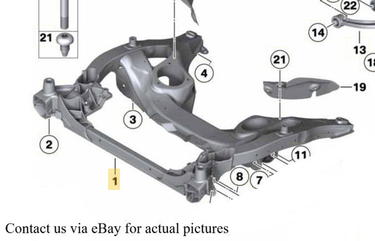 2011–2016 BMW 520i Front Axle Support Subframe Crossmember USED OEM 31116796693