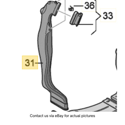 2012-2018 Audi A6 Upper Instrument Panel Air Duct Used OEM 4G0819723A