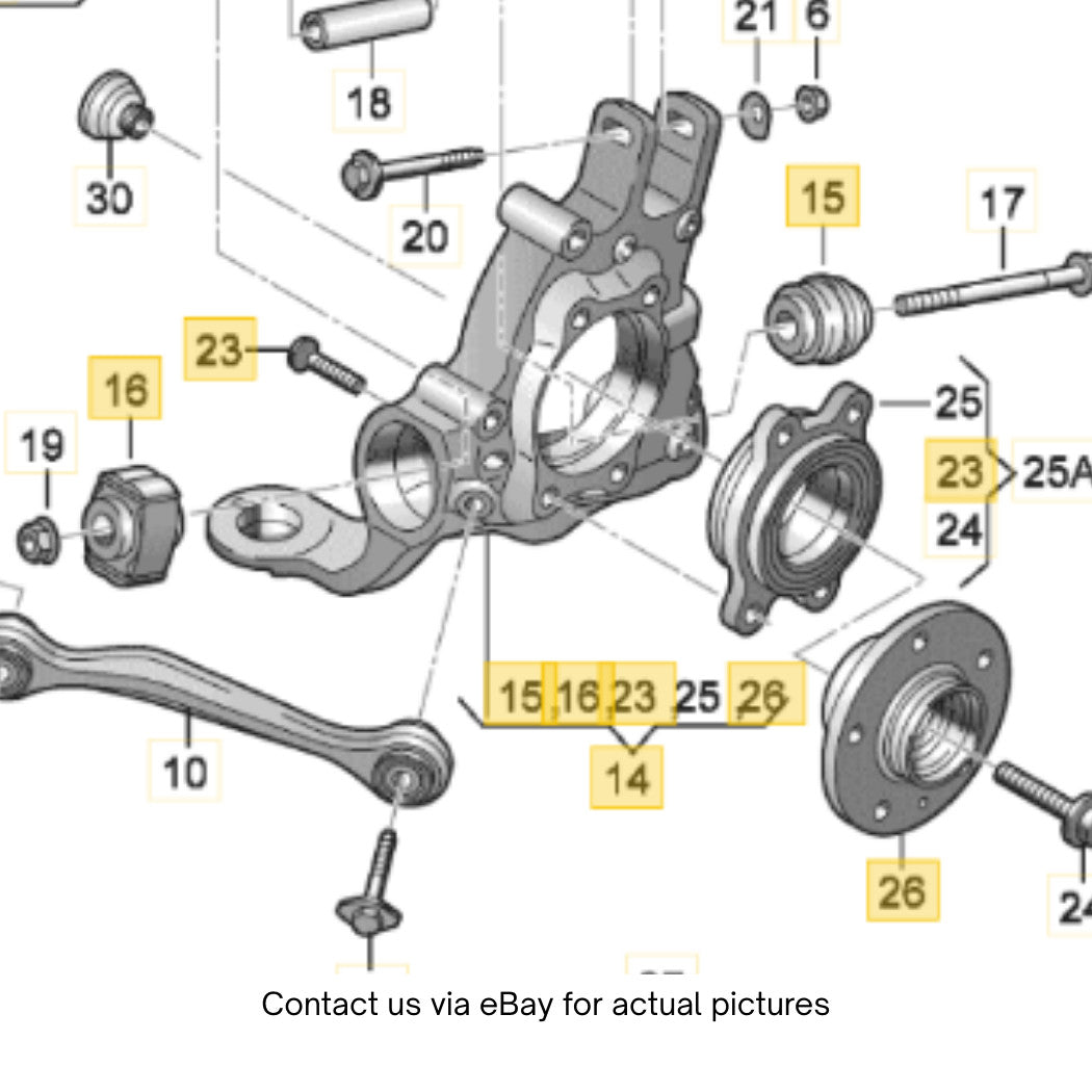 2012-2016 Audi A6 A7 Right Rear Knuckle with Bearing Used OEM 8K0505432AH