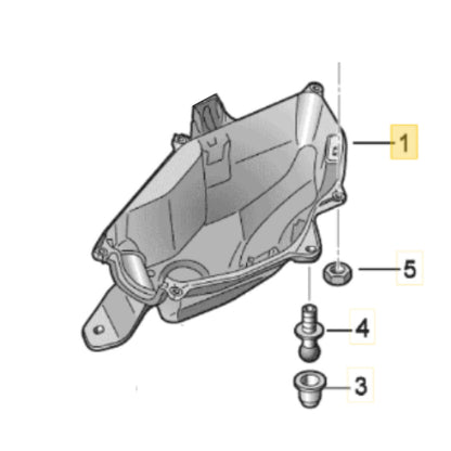2012–2018 Audi A6 A7 ECM Lower Housing Cover Used OEM 4G1907355B