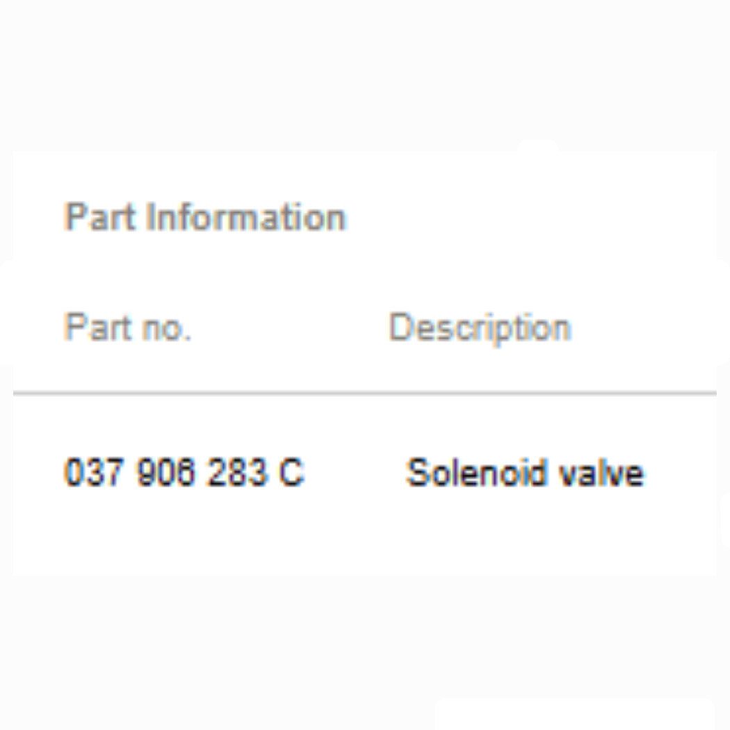 2012–2020 Audi A3/A4/A5/A6 EVAP Purge Valve OEM 037906283C