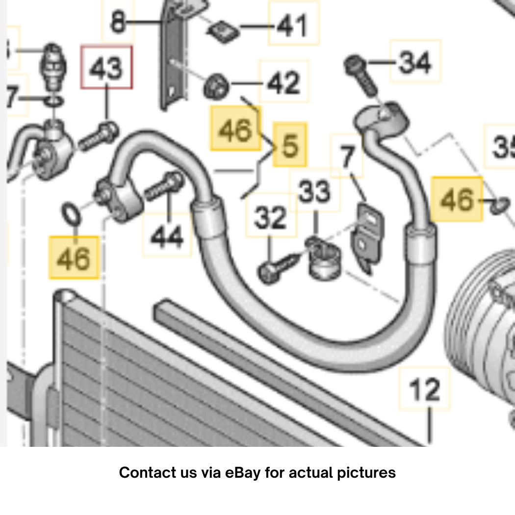 2011–2015 VW Jetta A/C Discharge Hose Used OEM 5C0820721