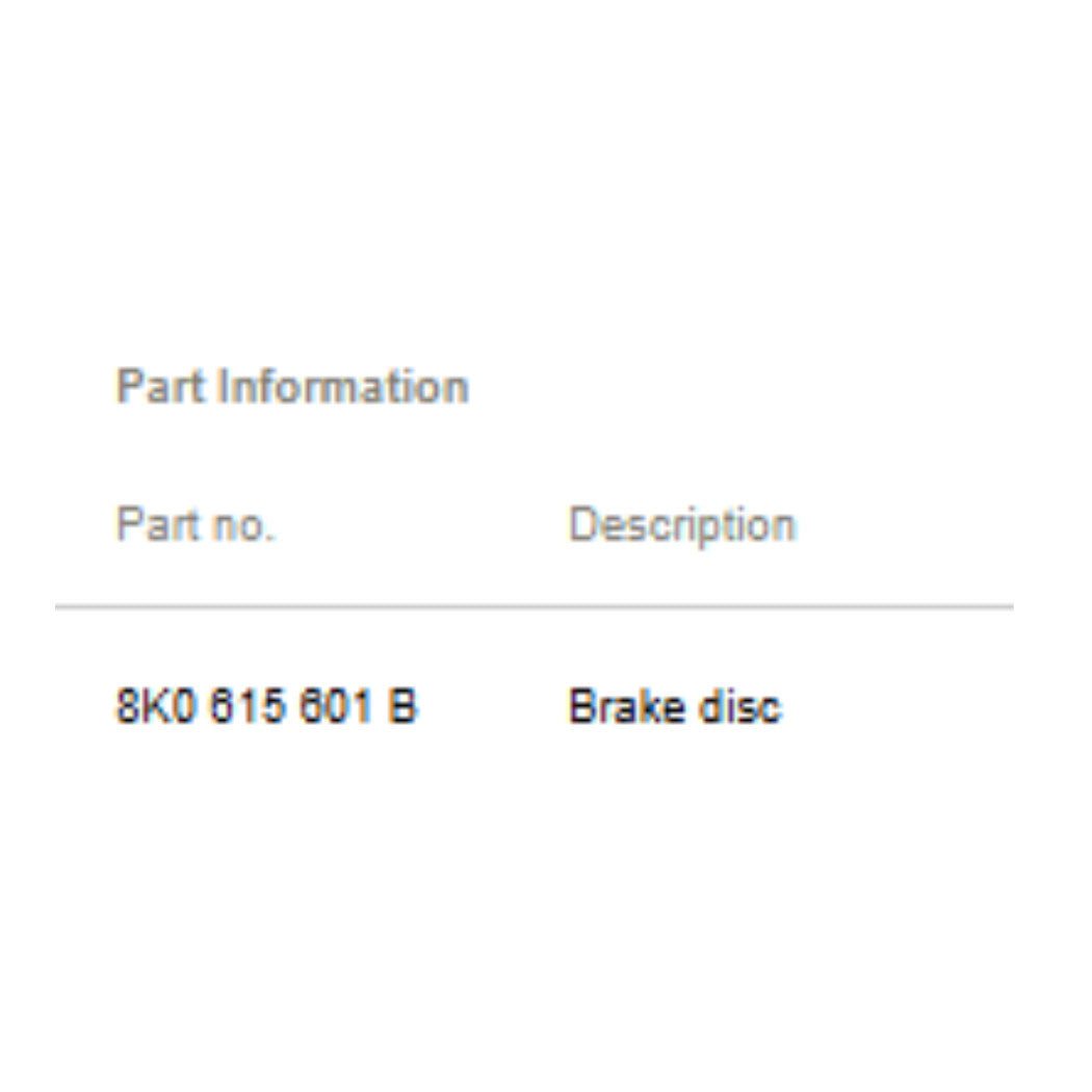 2012-2014 Audi A6 A7 Front Brake Disc Rotor Used OEM 8K0615601B