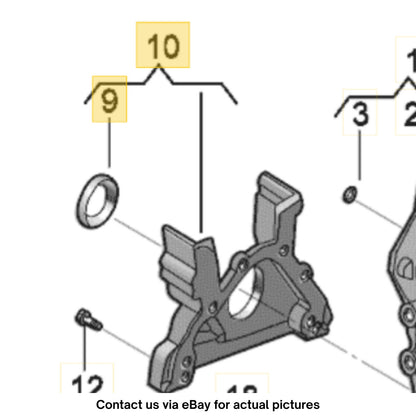 2009-2014 VW Jetta Engine Front Sealing Flange Used OEM 038103151H