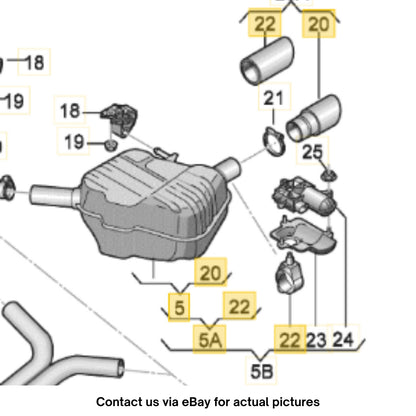2011–2018 Audi A6 / A7 Left Rear Exhaust Silencer Used OEM 4G0253609AC