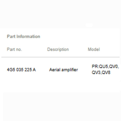 2012–2018 Audi A6 / A7 Antenna Amplifier Used OEM 4G5035225A