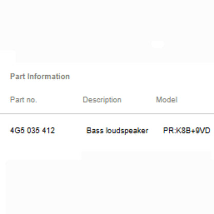 2012–2018 Audi A6 / A7 Rear Center Subwoofer Used OEM 4G5035412