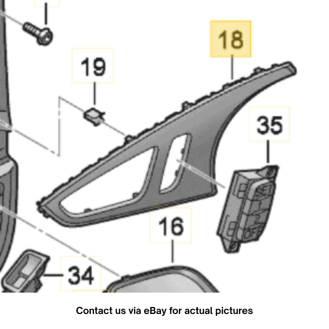 2012–2018 AUDI A6 A7 FRONT LEFT DOOR PANEL INSERT USED OEM 4G0867409E
