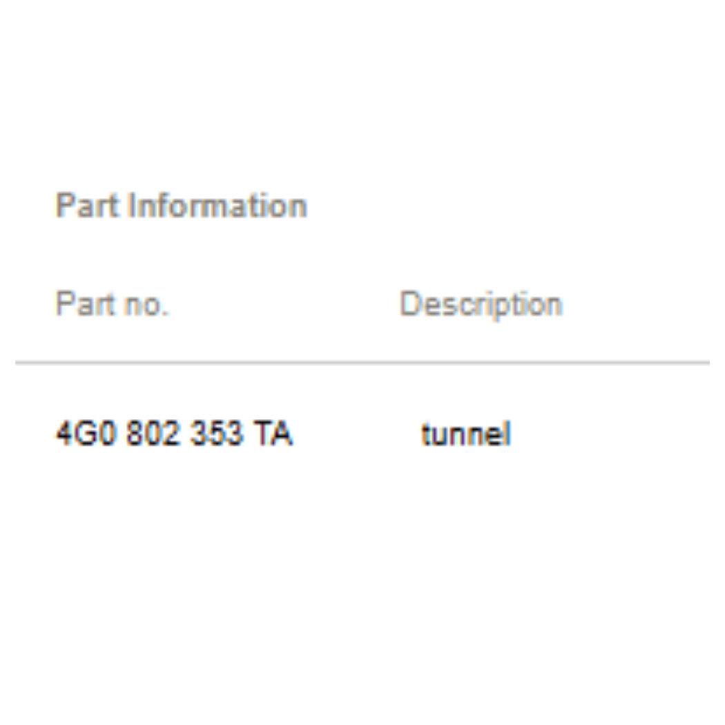 2014 Audi A6 Floor Pan Center Section OEM 4G0802353TA