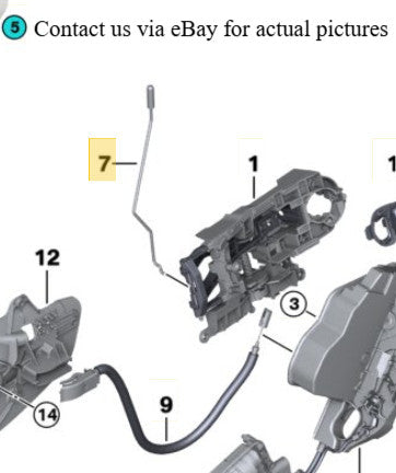 2013 BMW 520i Rear Right Door Lock Latch Actuator Link Rod USED OEM 51227175718