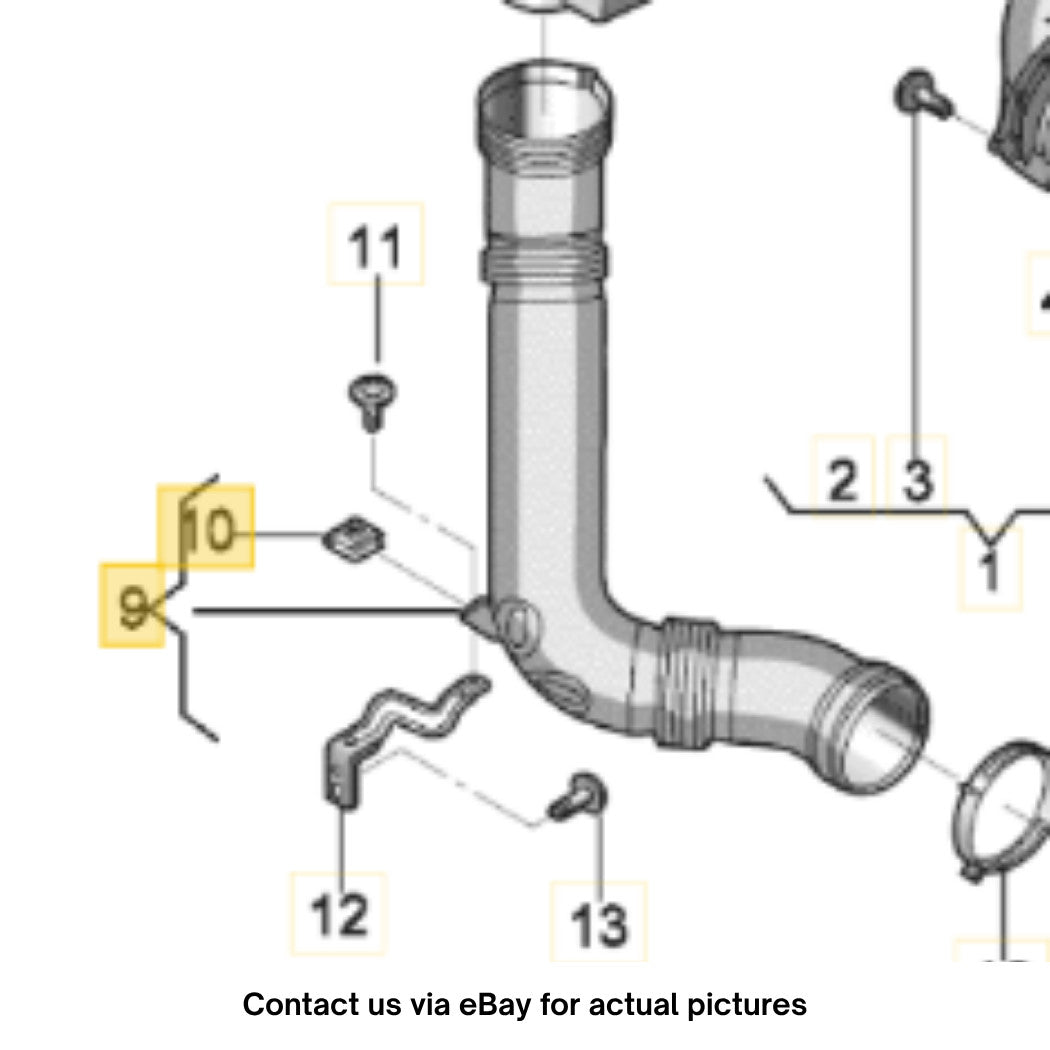 2011–2015 VW Jetta Engine Air Intake Hose Used OEM 1K0129618AJ