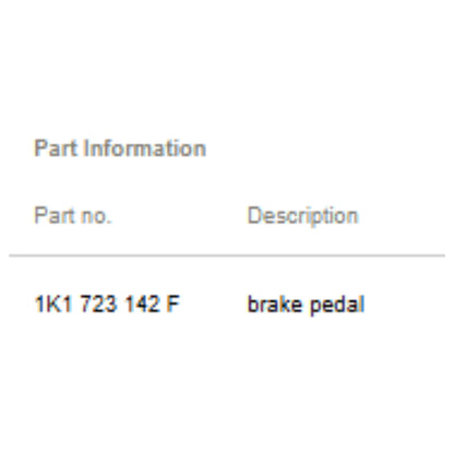 2010–2018 VW Jetta Brake Pedal Assembly with Bracket Used OEM 1K1723142F