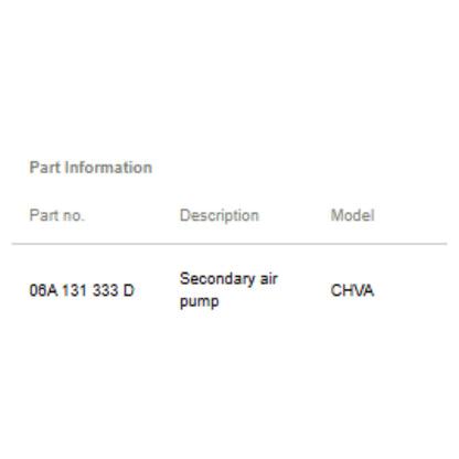 2014 Audi A6 Secondary Air Pump – Used OEM 06A131333D