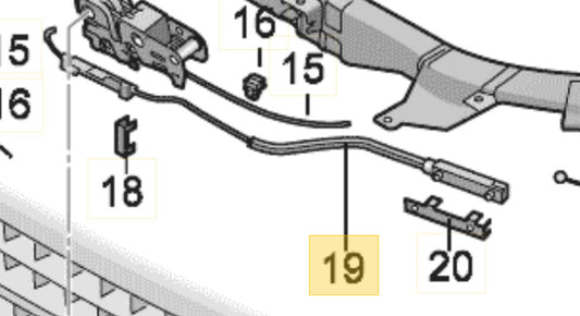 2010-2012 AUDI A4 LID LOCK CABLE USED OEM 8T1823531