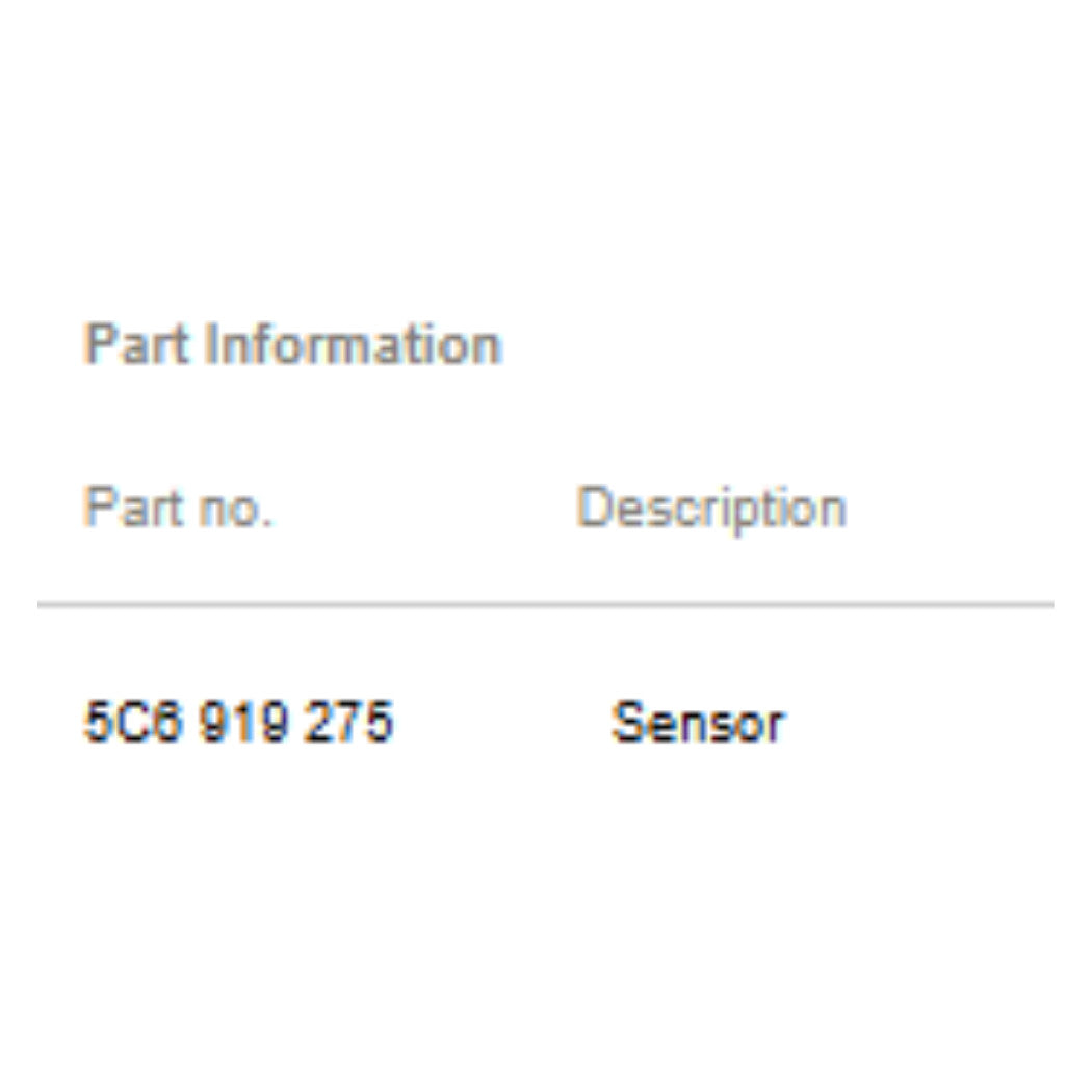 2011–2015 VW Jetta Parking Aid Sensor Used OEM 5C6919275