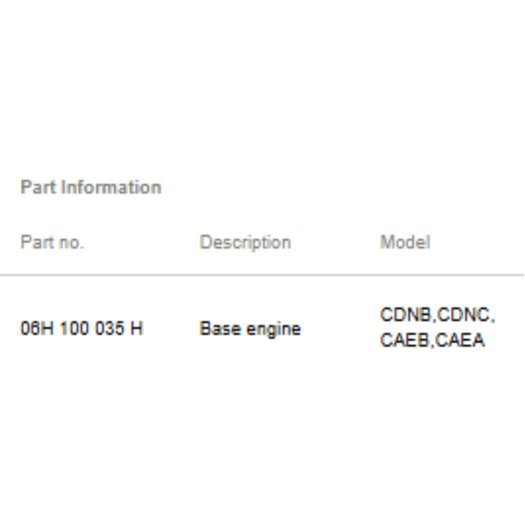 2010-2012 Audi A4 A5 Q5 Engine Assembly Used OEM 06H100035H
