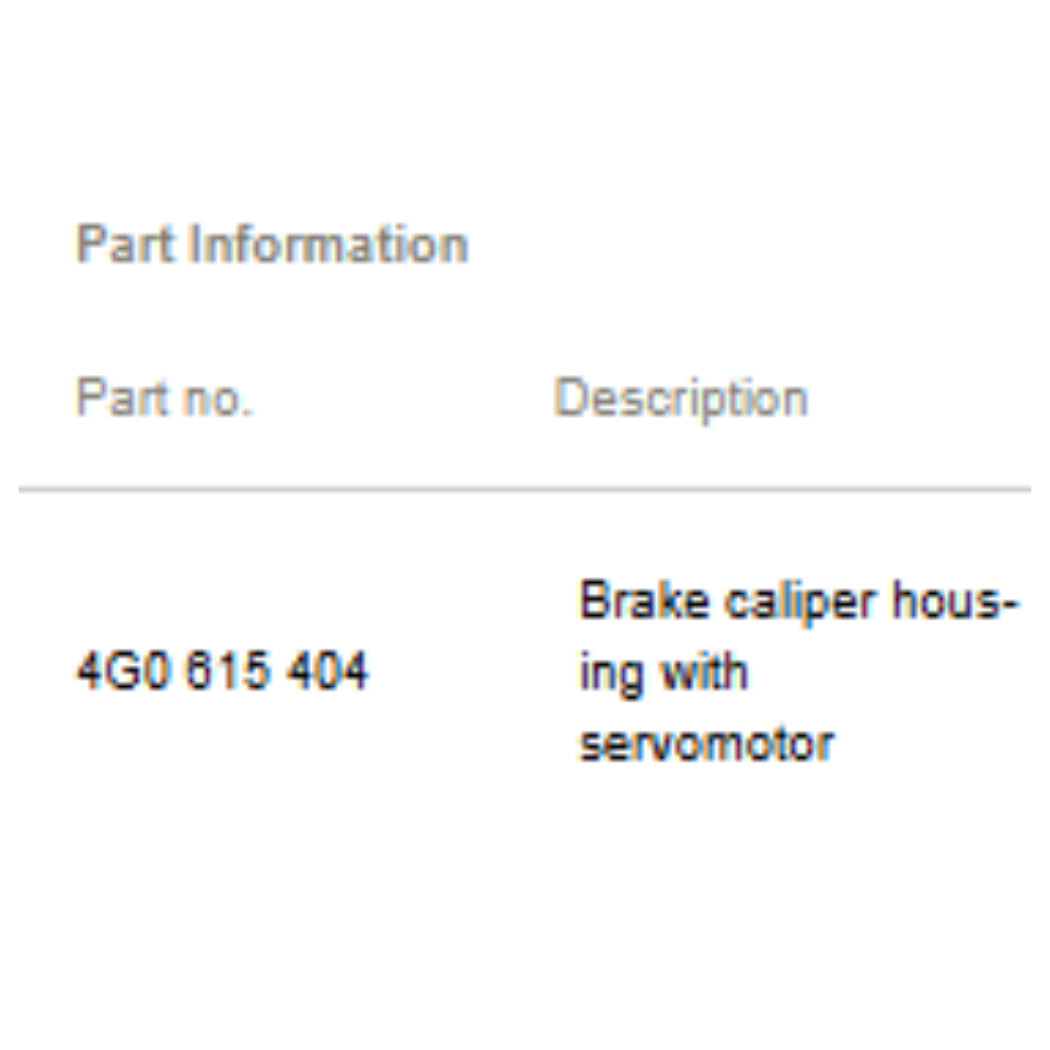 2008–2018 Audi A6 Quattro Rear Right Brake Caliper Used OEM 4G0615404