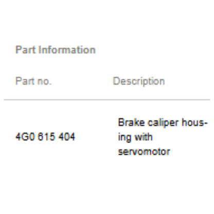 2008–2018 Audi A6 Quattro Rear Right Brake Caliper Used OEM 4G0615404
