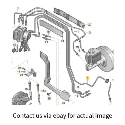 2011–2015 VW Jetta Brake Line / Hydraulic Hose Used OEM 5C1614723