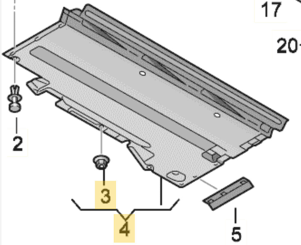 2010–2012 AUDI A4 Left Underbody Panel Floor Trim USED OEM 8K0825207C