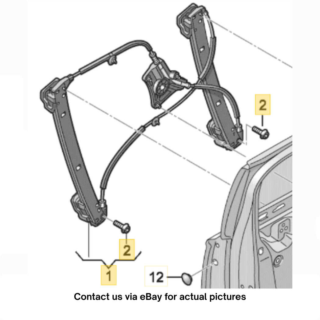 2011–2018 Audi A6/S6 Front Right Window Regulator OEM 4G0837462