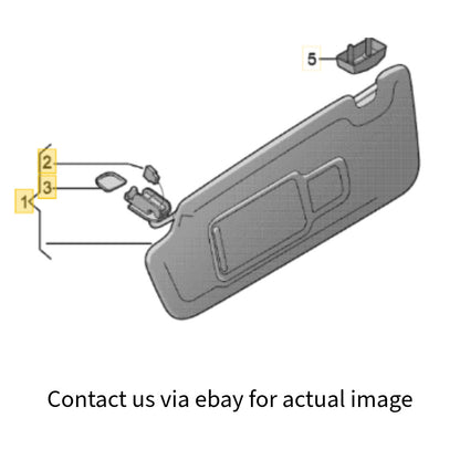 2008–2018 Audi A6 Left Sun Visor Used OEM 4G0857551A