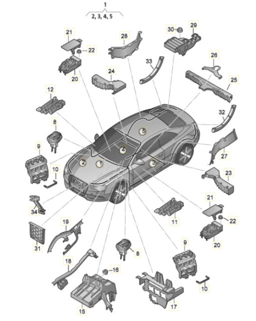 2010–2012 AUDI A4 BATTERY WIRING SET CONNECTING LINE A-PILLAR USED OEM 8K0972249